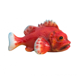 red scorpionfish (10x18cm) Ceramic Italy Sculpture